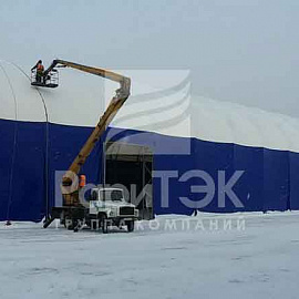 Hangar 135x24x14 Warehouse 135x24x14 m., For metal storage.